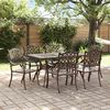 vidaXL Set da Pranzo per Giardino 7 pcs Bronzo Alluminio