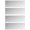 vidaXL Gradini per Scale 4 pcs Argento 75 x 25 cm Alluminio