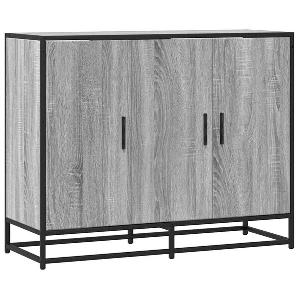 vidaXL Credenza Grigio Sonoma 94x35x76 cm in Legno Multistrato