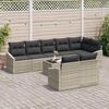 vidaXL Set Divano da Giardino 9 pcs Grigio chiaro polyrattan