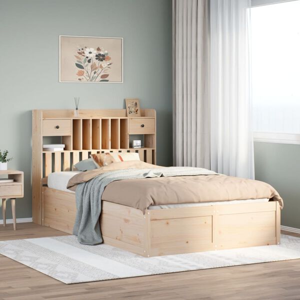 vidaXL Letto senza Materasso 135x190 cm in Legno Massello di Pino