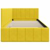 vidaXL Cornice del letto ad angolo Giallo 100 cm x 200 cm Velluto