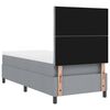 vidaXL Letto a molle con materasso Grigio chiaro 100 x 200 cm Tessuto