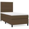 vidaXL Giroletto a Molle con Materasso Marrone Scuro 90x190cm Tessuto