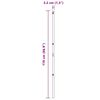 vidaXL Palo della recinzione 26 pcs Grigio 3,2 x 3,2 x 170 cm Acciaio