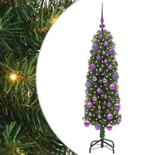 vidaXL Albero di Natale artificiale con 150 LED Verde 120 cm