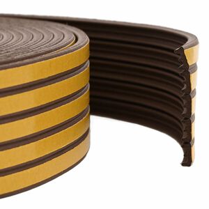 vidaXL Nastro adesivo per finestre Marrone 15 x 8 mm 12 m Schiuma EPDM