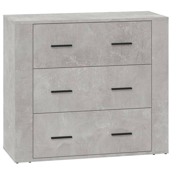 vidaXL Credenza Grigio Cemento 80x33x70 cm in Legno Multistrato