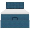 vidaXL Struttura Letto Pouf con Materasso 90x200 cm in Velluto