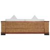 vidaXL Set di Divani 2 pz con Cuscini in Rattan Naturale Marrone
