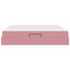 vidaXL Letto con contenitore e materasso Rosa 200 x 200 cm Velluto
