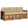 vidaXL Set divani 3 pz Legno di Acacia Massello
