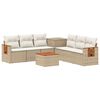 vidaXL Set di divani 8 pz Beige e Bianco Crema