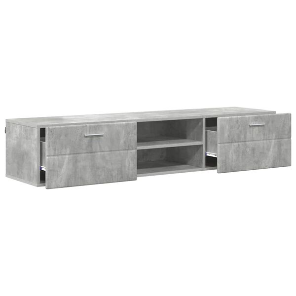 vidaXL Armadio in Legno con cassetto Grigio cemento 150 x 39 x 30 cm