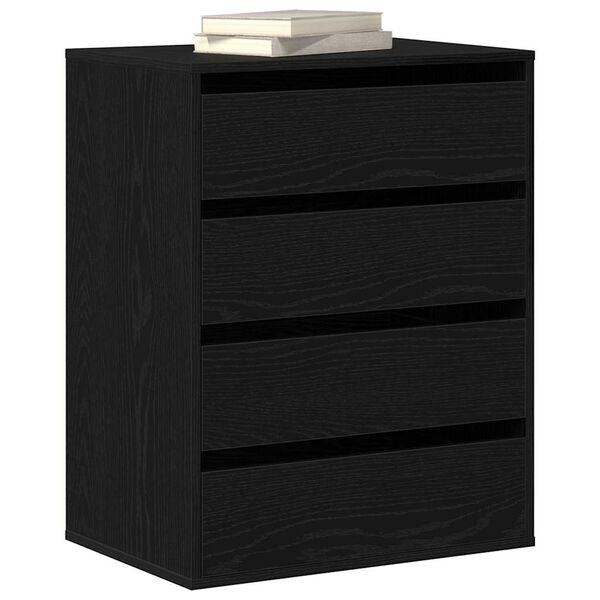 vidaXL Mobile con Cassetti Nero 60 x 41 x 76 cm Legno multistrato