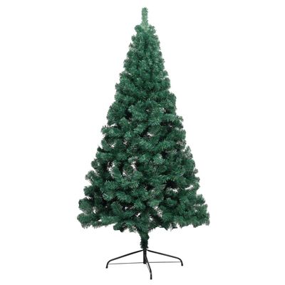 vidaXL Albero Natale Metà Preilluminato con Supporto Verde 150 cm PVC
