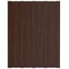 vidaXL Pannelli da Tetto 36 pz in Acciaio Zincato Marrone 60x45 cm