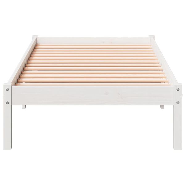 vidaXL Letto Extra Lungo senza Materasso Bianco 90x210 cm in Pino