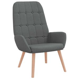 vidaXL Sedia Relax Grigio Scuro in Tessuto