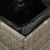 vidaXL Sgabelli Giardino con Cuscini 2 pz Grigio 40x40x43cm Polyrattan