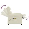 vidaXL Poltrona Massaggiante Elettrica Crema Similpelle