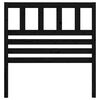 vidaXL Testiera per Letto Nera 106x4x100 cm in Legno Massello di Pino