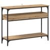 vidaXL Tavolo consolle rovere artigianale 100 x 29 x 75 cm