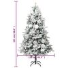vidaXL Albero di Natale Innevato Preilluminato Pigne 225cm in PVC e PE