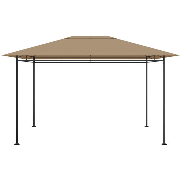 vidaXL Gazebo 384x281x270 cm Grigio Talpa 180 g/m²