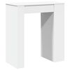 vidaXL Tavolo Bar con Rastrelliera Bianco 95x47x103,5 cm Multistrato