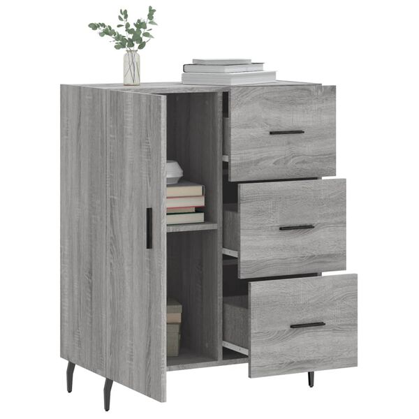 vidaXL Credenza Grigio Sonoma 69,5x34x90 cm in Legno Multistrato