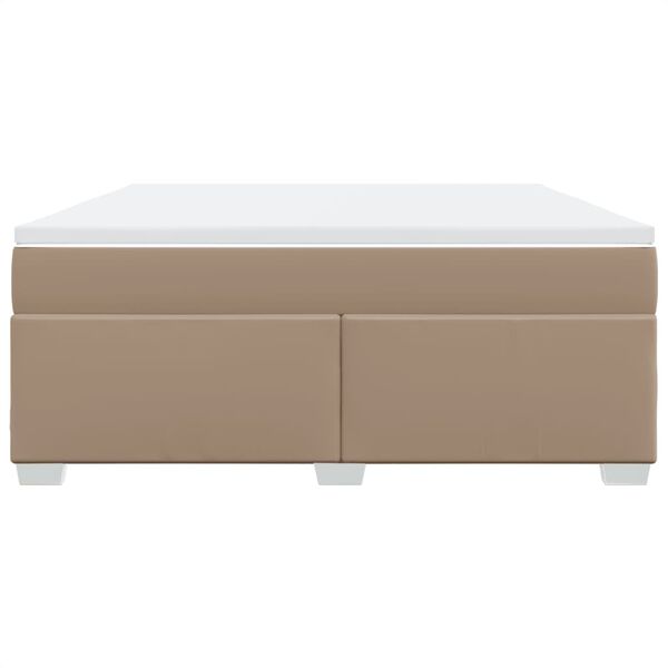 vidaXL Giroletto a Molle con Materasso Cappuccino 180x200cm Similpelle