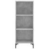 vidaXL Credenza Grigio Cemento 34,5x34x180 cm in Legno Multistrato