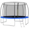 vidaXL Set Trampolino Rotondo 366x80 cm 150 kg