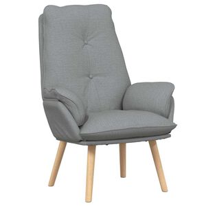 vidaXL poltrona Grigio chiaro 69 x 74 x 93 cm Tessuto e compensato