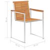 vidaXL Sedie da Giardino con Cuscini 4 pz in Legno Massello di Acacia