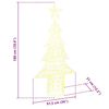 vidaXL Albero di Natale con 240 LED Bianco caldo 180 cm Acrilico