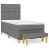 vidaXL Giroletto a Molle con Materasso Grigio Scuro 80x200 cm Tessuto