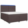 vidaXL Letto box spring con materasso Marrone Scuro 140 x 200 cm