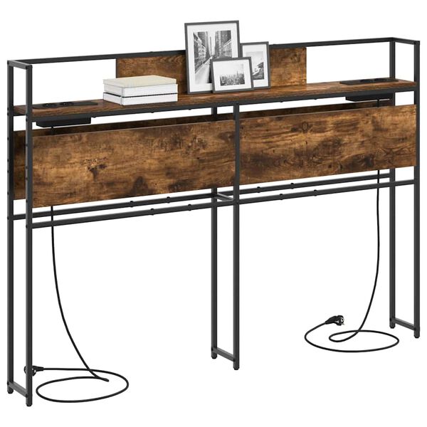 vidaXL Testata contenitore Rovere fumo 150 cm Legno multistrato