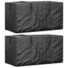vidaXL Borse Porta Cuscini Giardino 2pz Nere 150x75x75 cm Polietilene