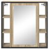 vidaXL Mobiletto per specchio da bagno Beige 60 x 16 x 60 cm