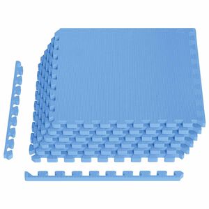 vidaXL Tappetino per piscina 6 pz Blu 2,16 m&sup2; Schiuma EVA