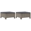 vidaXL Set Divani da Giardino 6 pz con Cuscini in Polyrattan Grigio