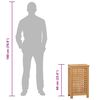 vidaXL Cesto del Bucato 35x25x60 cm in Legno Massello di Teak