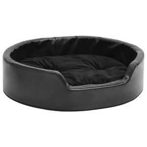 vidaXL Lettino per Cani Nero 69x59x19 cm in Peluche e Similpelle