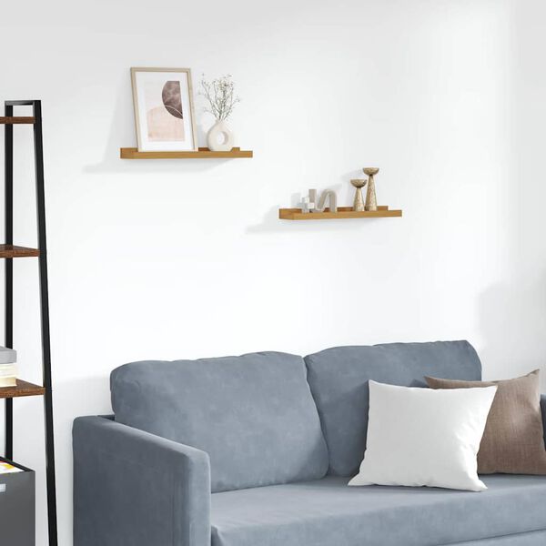 vidaXL Scaffale da parete 2 pcs Beige 40 x 9 x 3 cm Legno multistrato