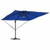 vidaXL Parasol Roma Blu 286 x 284 x 270 cm Alluminio e Poliestere
