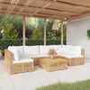 vidaXL Set Divani da Giardino 7 pz con Cuscini Legno Massello di Teak