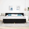 vidaXL Letto a molle con materasso Nero 200 x 200 cm Tessuto
